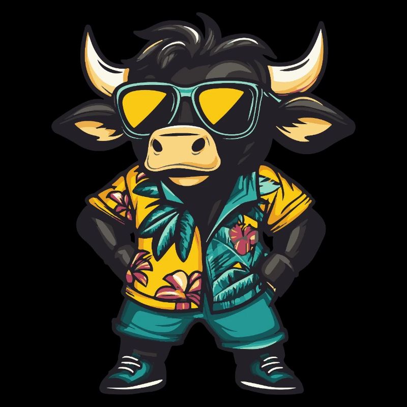 Stier Comic Lustig Sommer