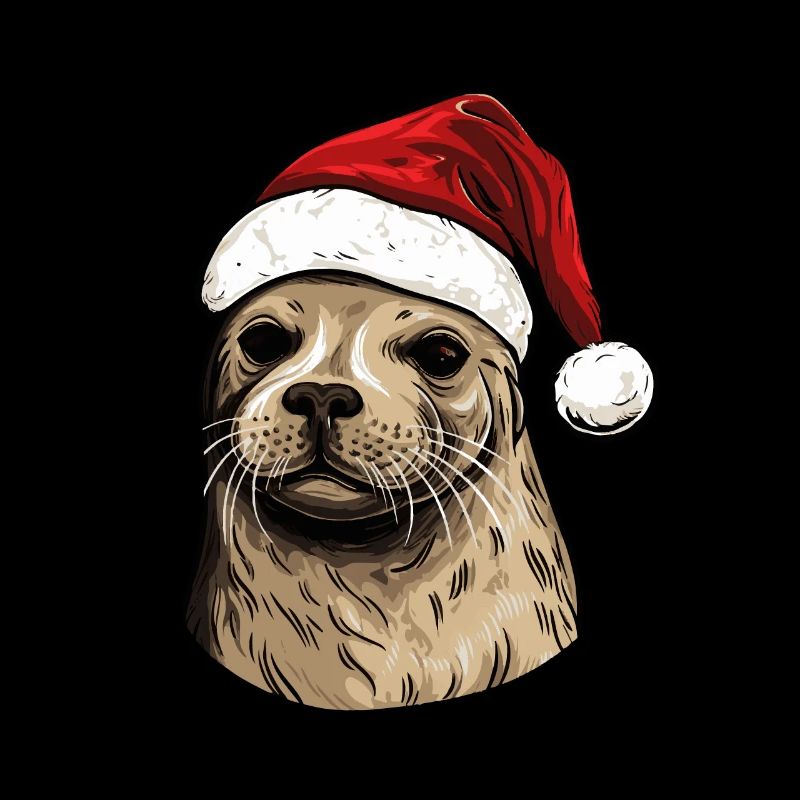 Tête d’animal de Noël de phoque de phoque
