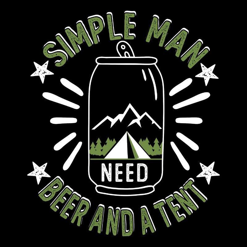 simple man Need beer and a tent