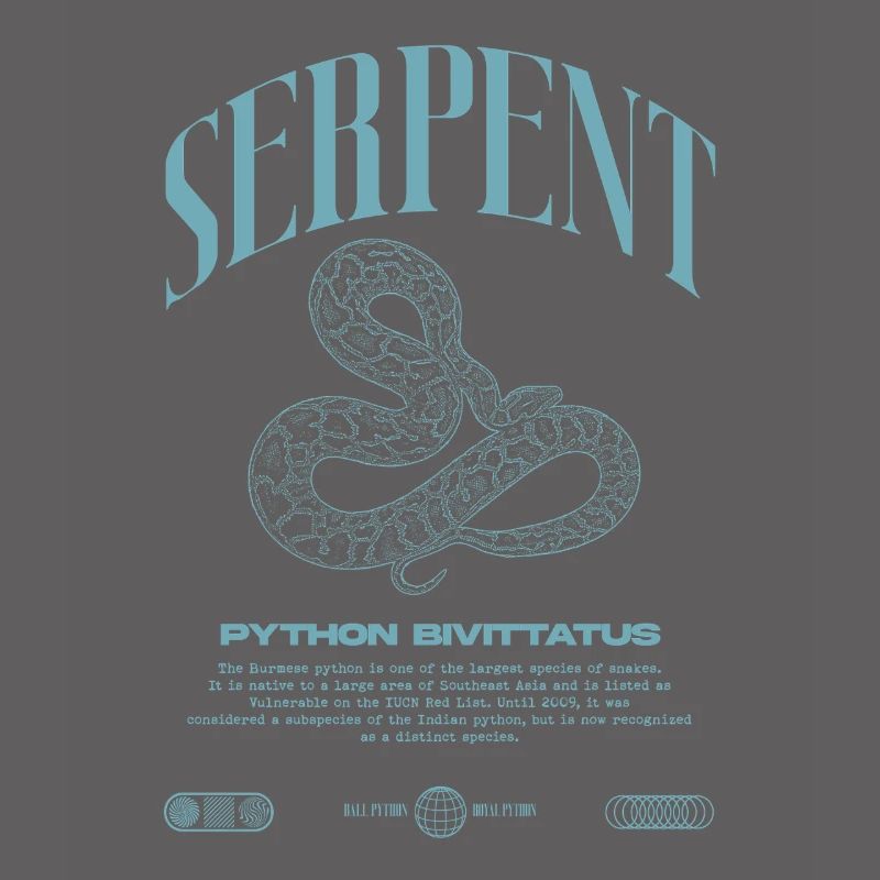 Burmese Python Modern Reptile Keeper Streetwear