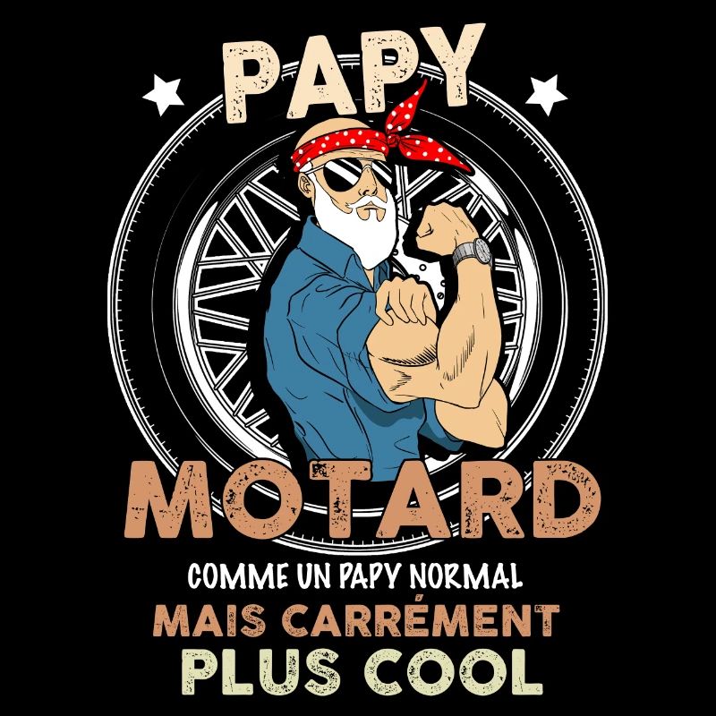 Mon Papy est barbu et c'est Un Motard