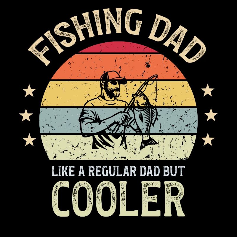 Papa de pêche Rétro Cool Dad Pêcheur