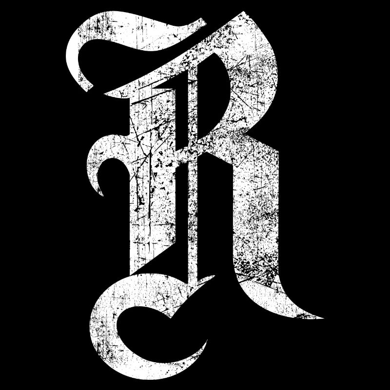 T-Shirt-Alphabet Initiale R