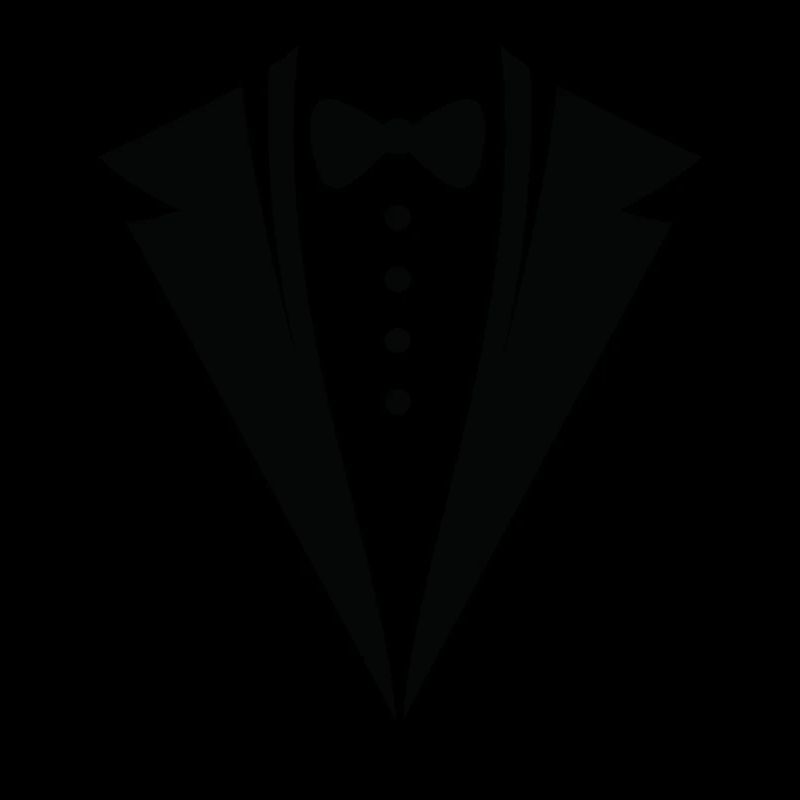 Suit with bow tie gift elegant funny black