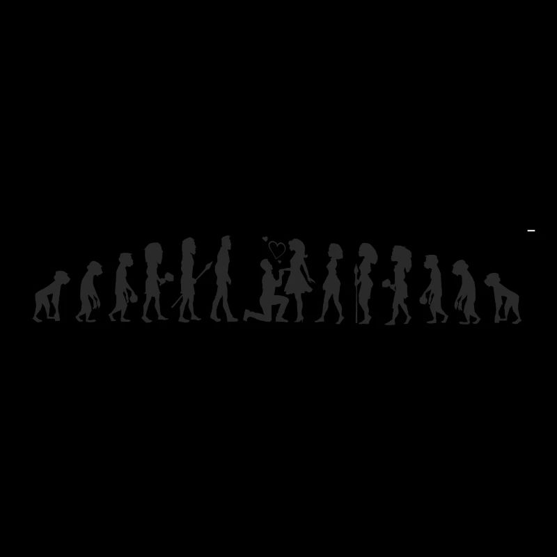 Marriage proposal evolution shirt