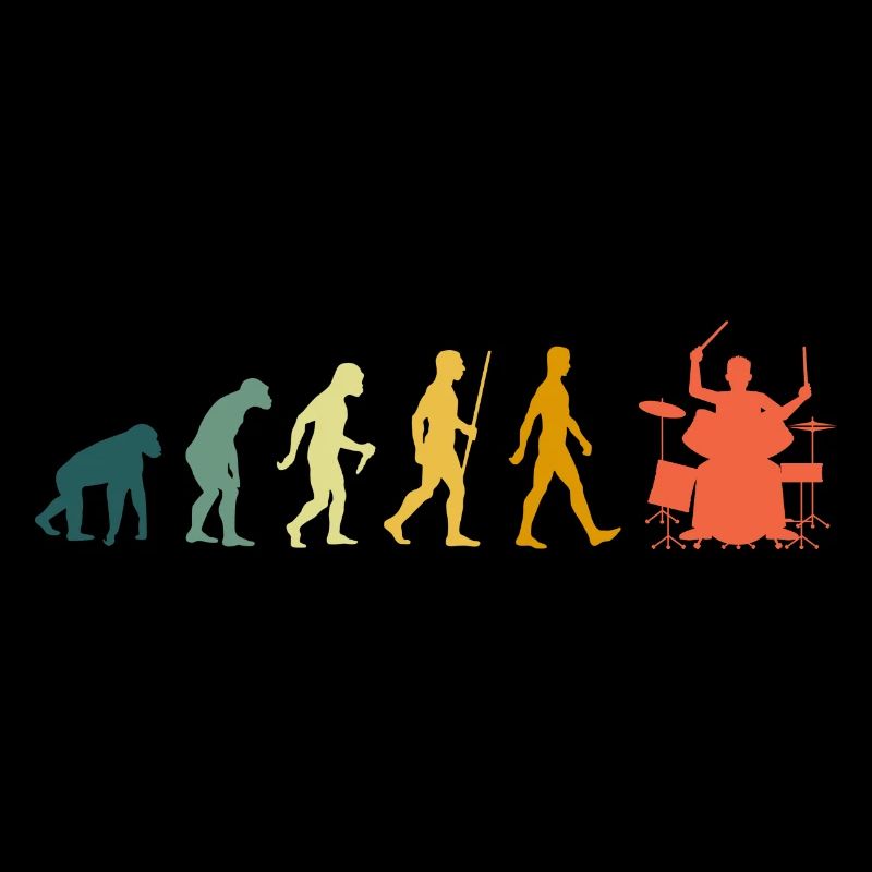 Drums Evolution Drummer Drummer Retro