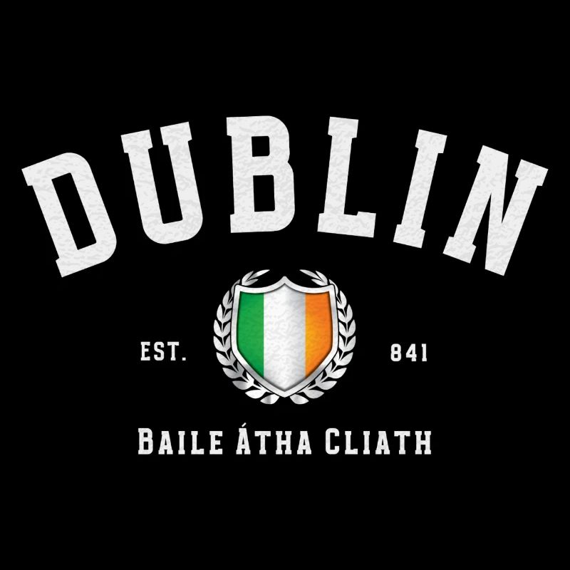 Dublin, Irlande – Drapeau irlandais vintage