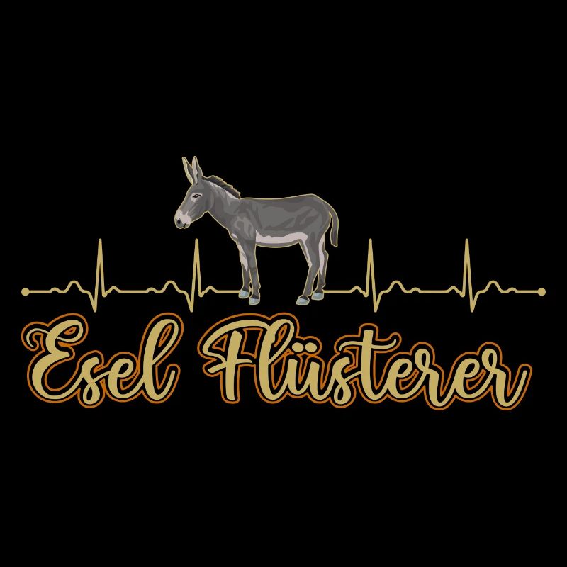 Esel Flüsterer Herzschlag Bauernhof Spruch