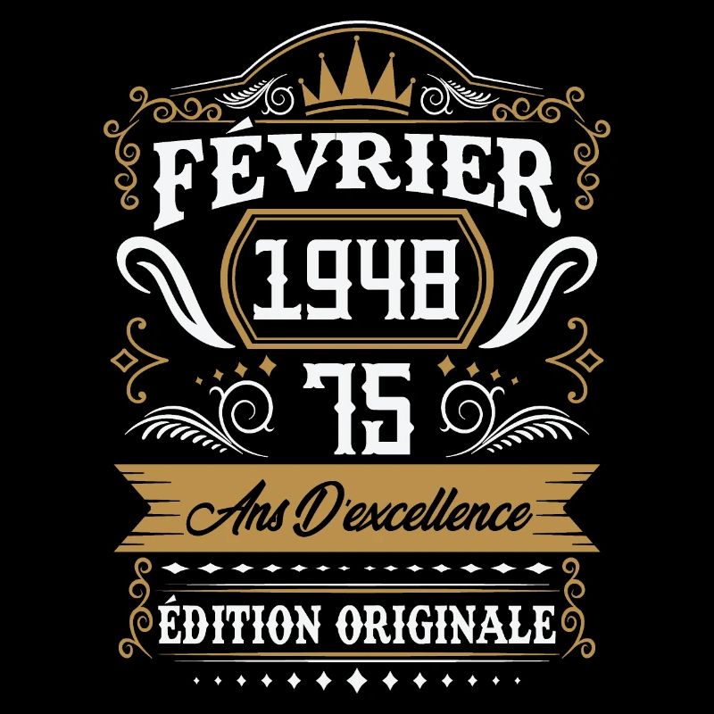 Février 1948 75 Ans Rétro Cadeau D'anniversaire