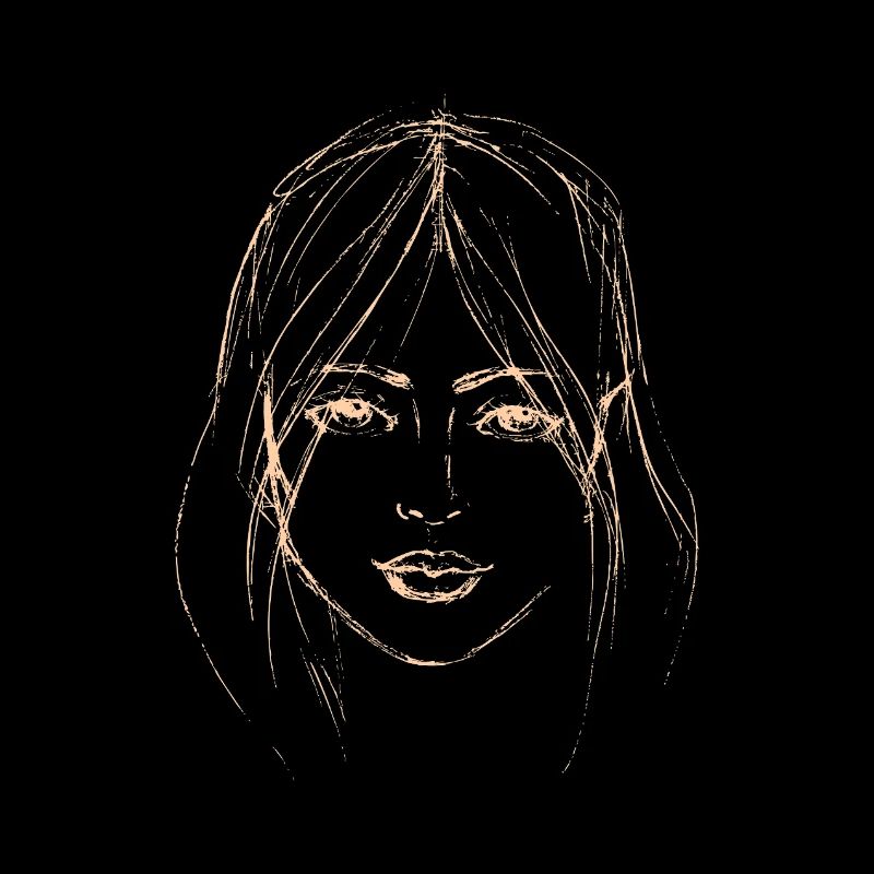 Frau Gesicht Melone Illustration