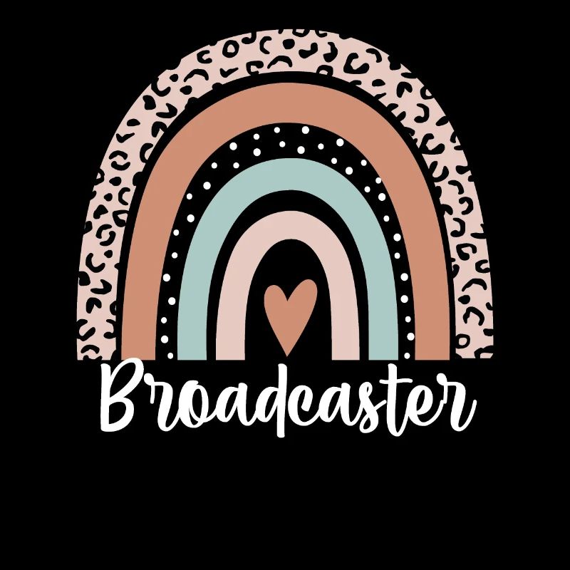 Broadcaster Rainbow Leopard Funny Broadcaster
