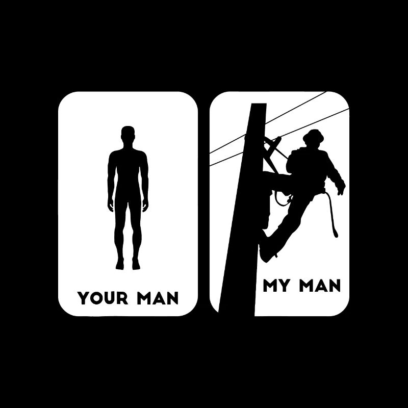 Your Man My Man Lineman Idee | Elektrokabel-Idee