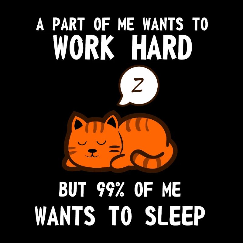 Faule Katze Schlaft Müde Arbeit Motivation