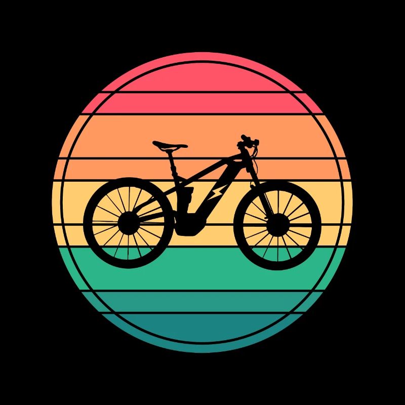 Vintage Retro EBike Sunset