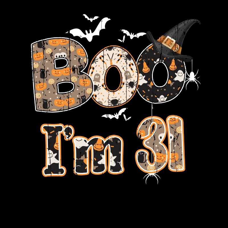 Halloween Pattern Ghost Creatures Naissance Age 31