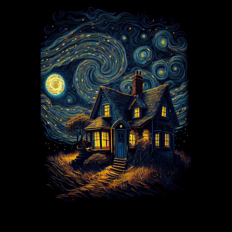 house starry night