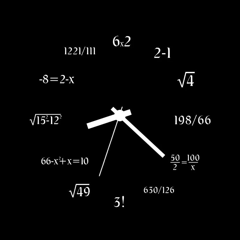 Math Clock Math Lover Math Meme Joke Math