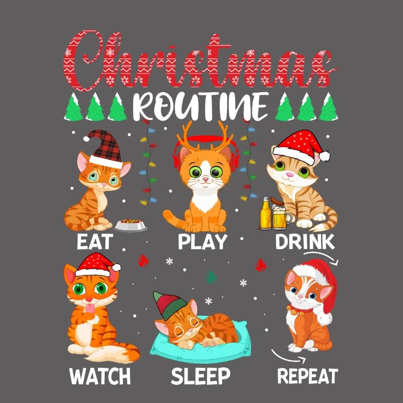 Routine de Noël Chat