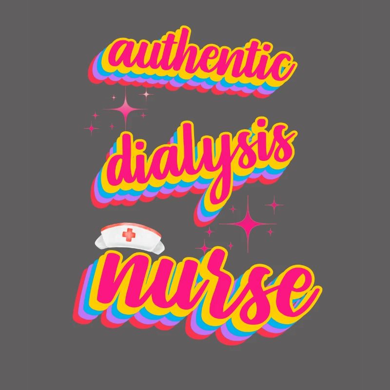 Authentische Dialyseschwester im Retro-Stil