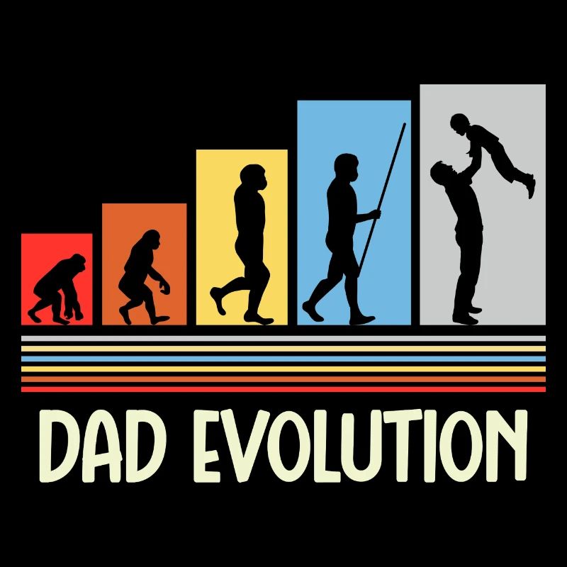 Vintage und Retro Evolution Dad