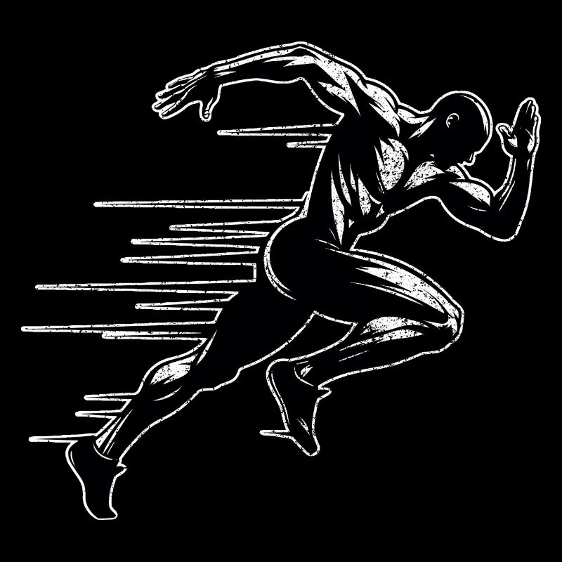 Track Runner Sprinter Sprinting 100m sprinter