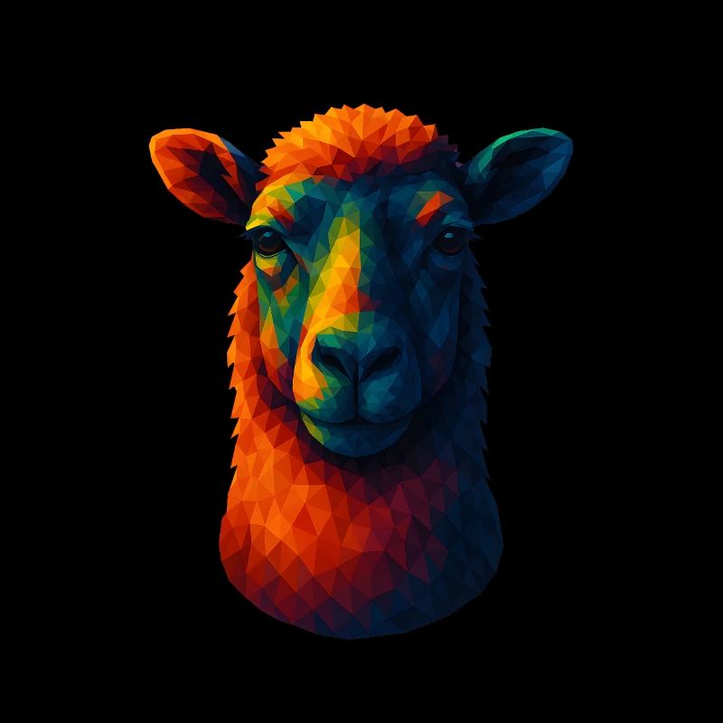 Animaux de style WPAP - Portrait de mouton