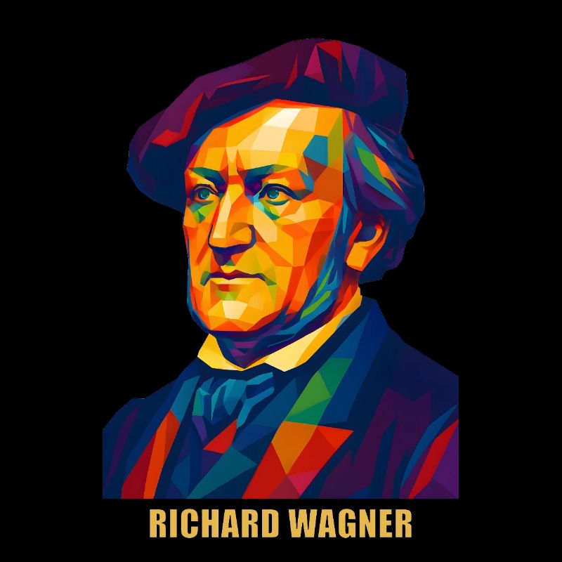 WPAP Polygon Portrait Richard Wagner Compositeur
