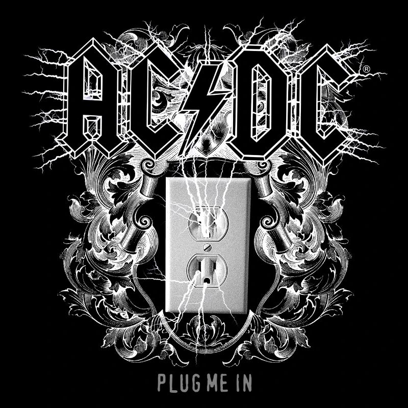 AC/DC Logo Avec Prise De Courant Plug Me In