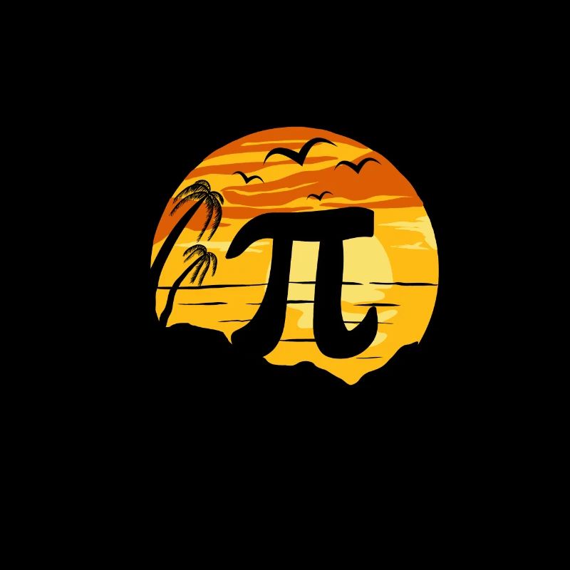 Pi à la plage été Maths Humour