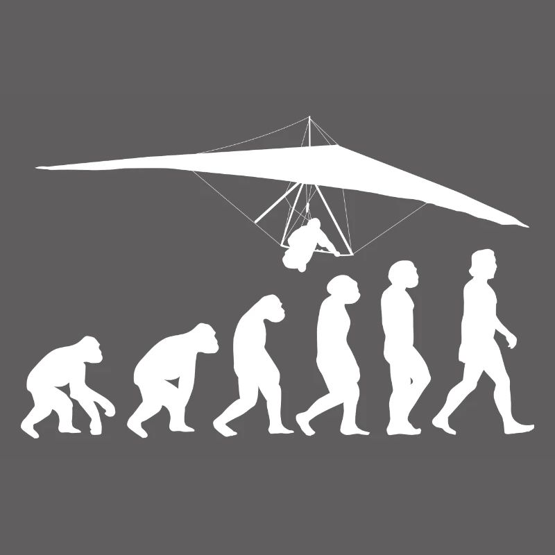 Paraglider Gleitschirm Evolution der Menschen