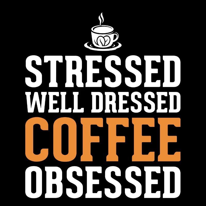 Gestresster Gut Gekleideter Kaffee Besessen Kaffee