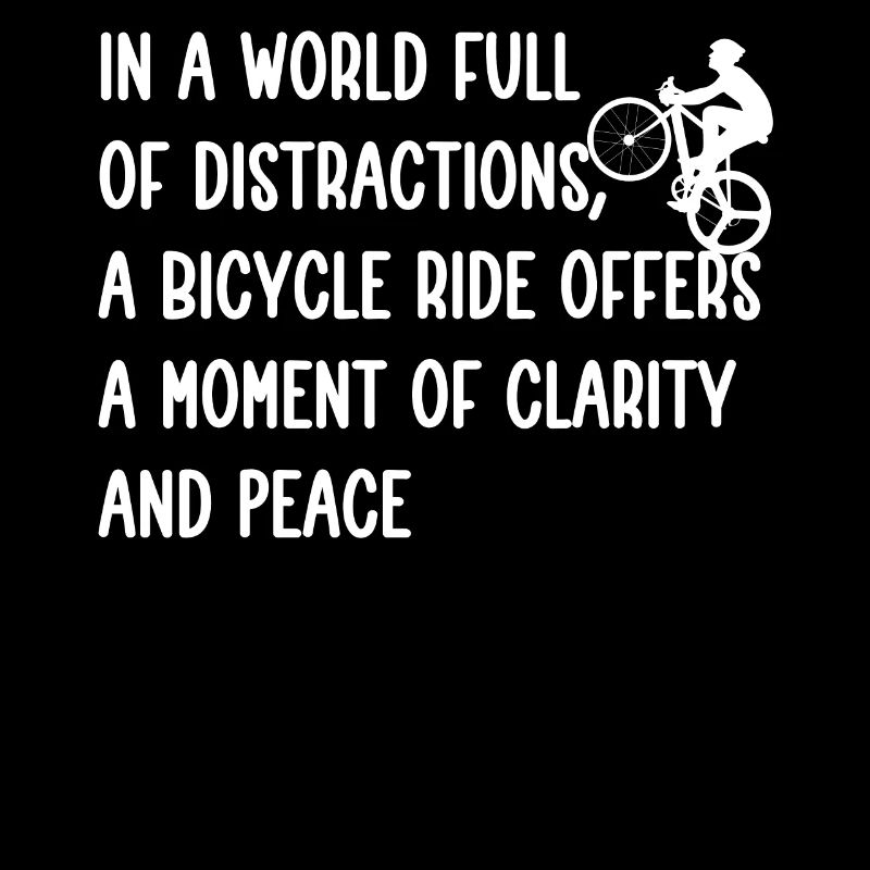 Dans un monde plein de distractions, une balade à vélo de