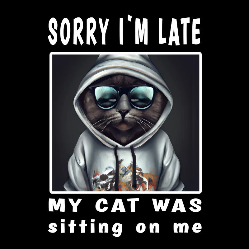 Désolé d’être en retard, mon chat était assis sur moi