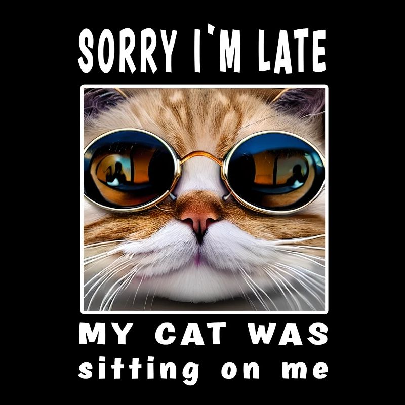 Désolé d’être en retard, mon chat était assis sur moi
