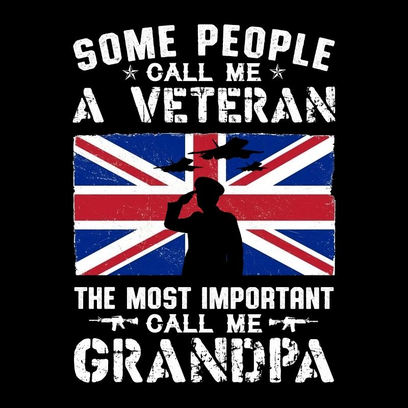 Britischer Großvater Veteran Britische Flagge