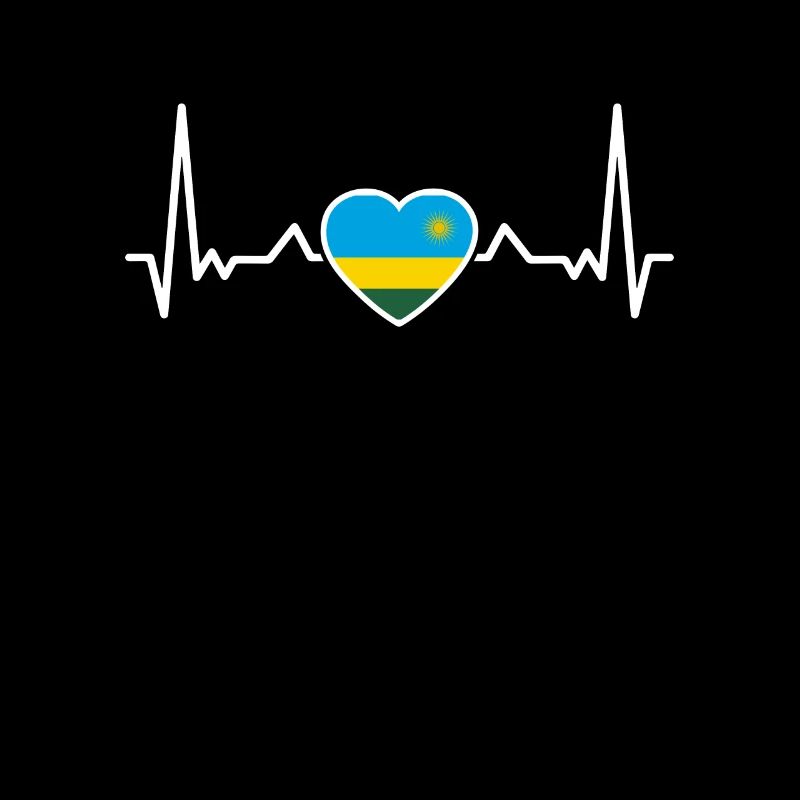 Rwanda Heartbeat Drapeau rwandais Rwandais