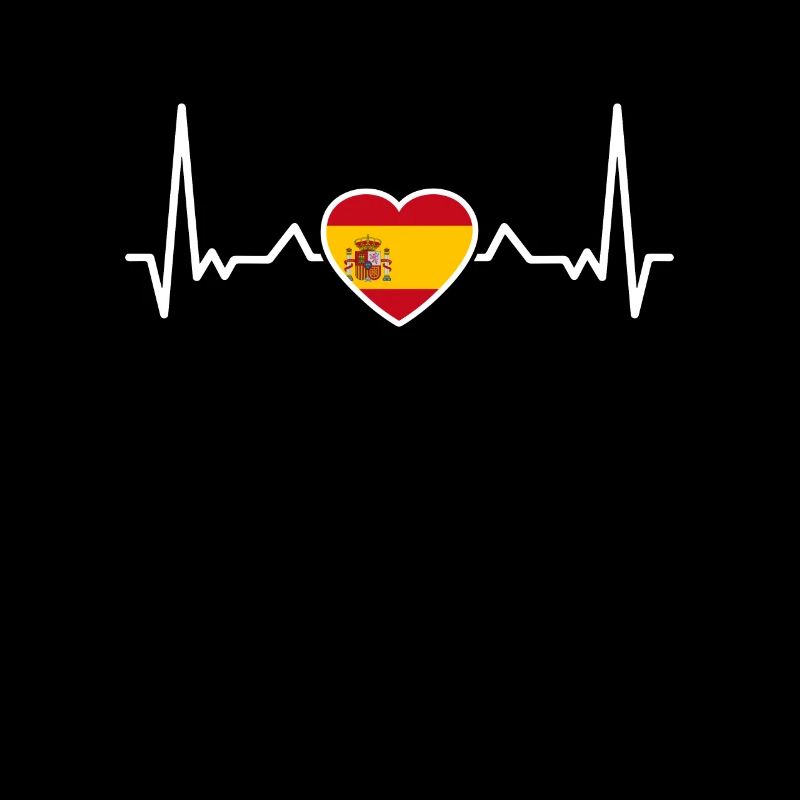 Spanien Herzschlag Spanische Flagge Spanier