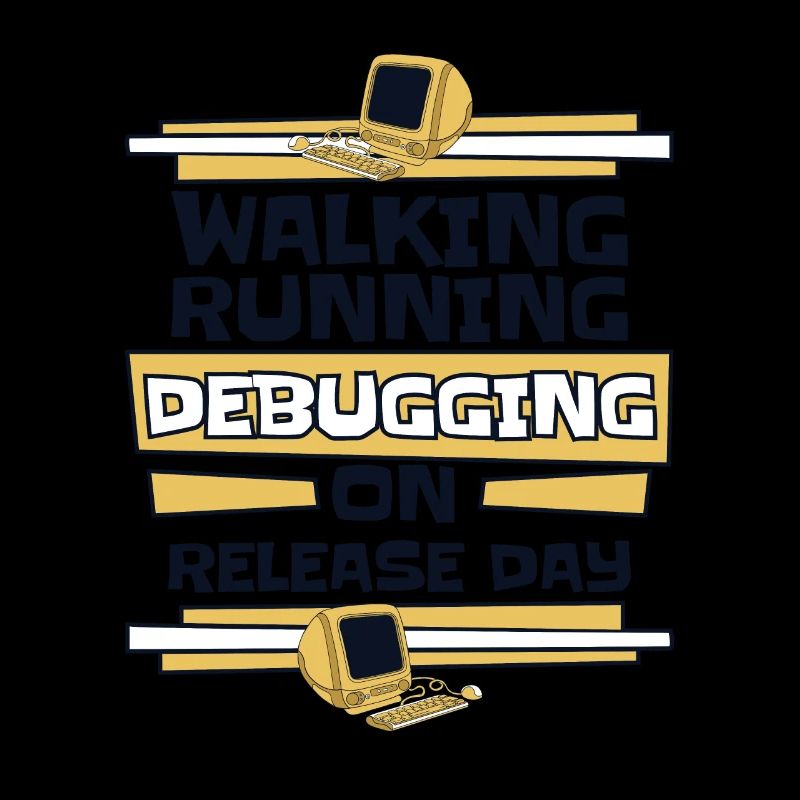 Walking Running Debugging Release Day Coder