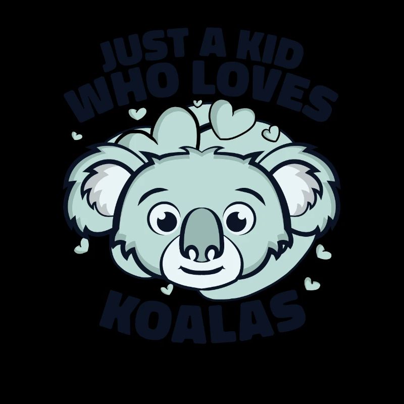 Nur ein Kind, das Koalas liebt Koalabär Eukalyptus