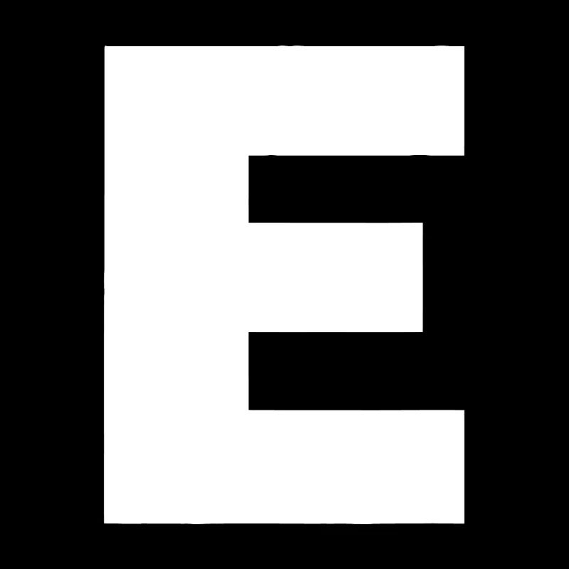 Lettre E Alphabet majuscule Monogramme Initial