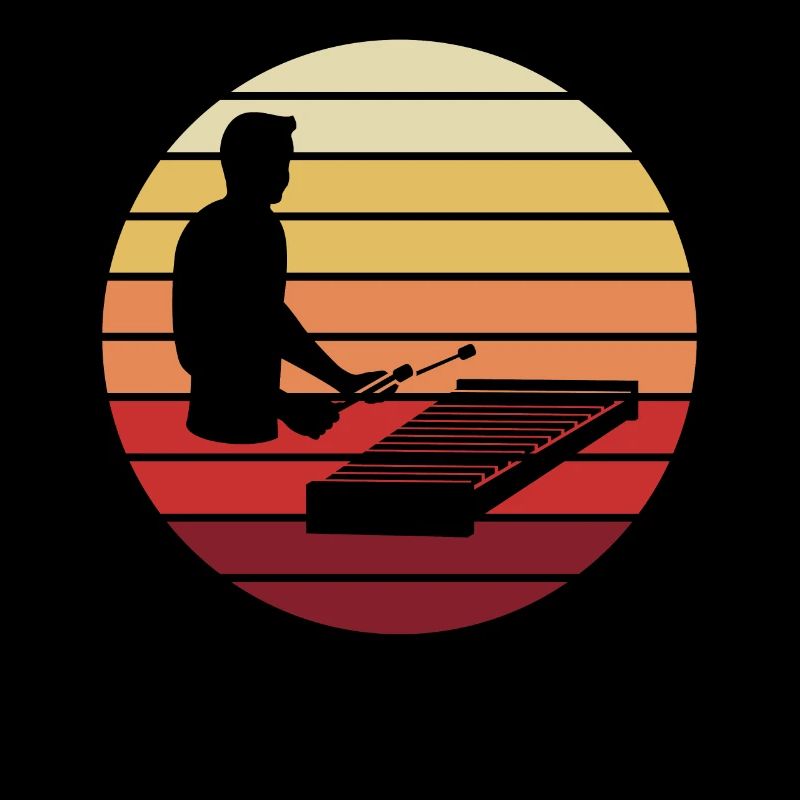Abendklang Xylophonist Silhouette Geschenk