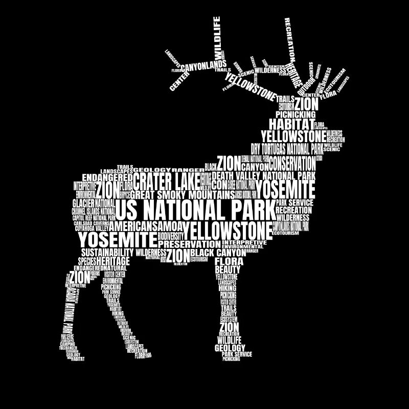 US National Parks Elch Wandercampground Camping