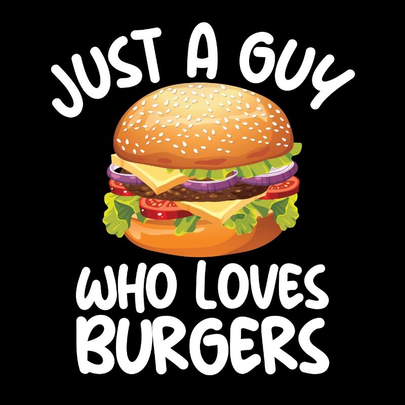 Nur ein Typ, der Burger Cheeseburger liebtlustiges