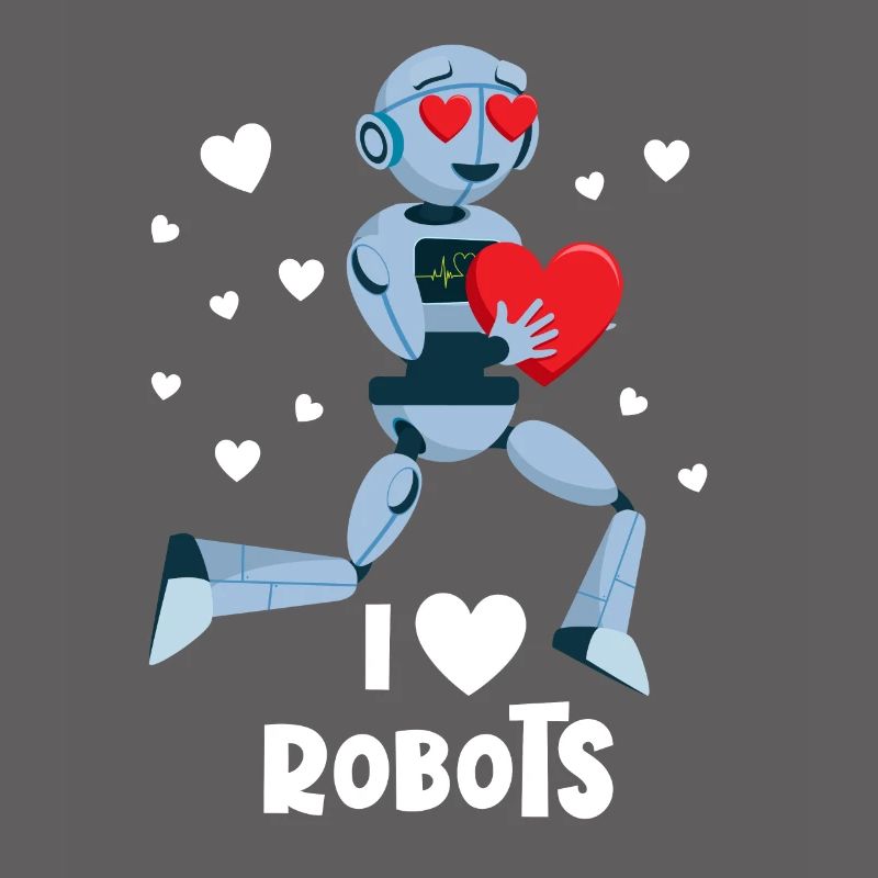 Ich liebe Roboter Red Heart Robotics Class Enginee