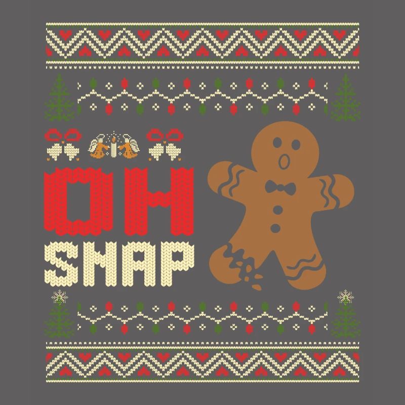 Oh Snap! Lebkuchenmann-Weihnachtspullover Oh Snap