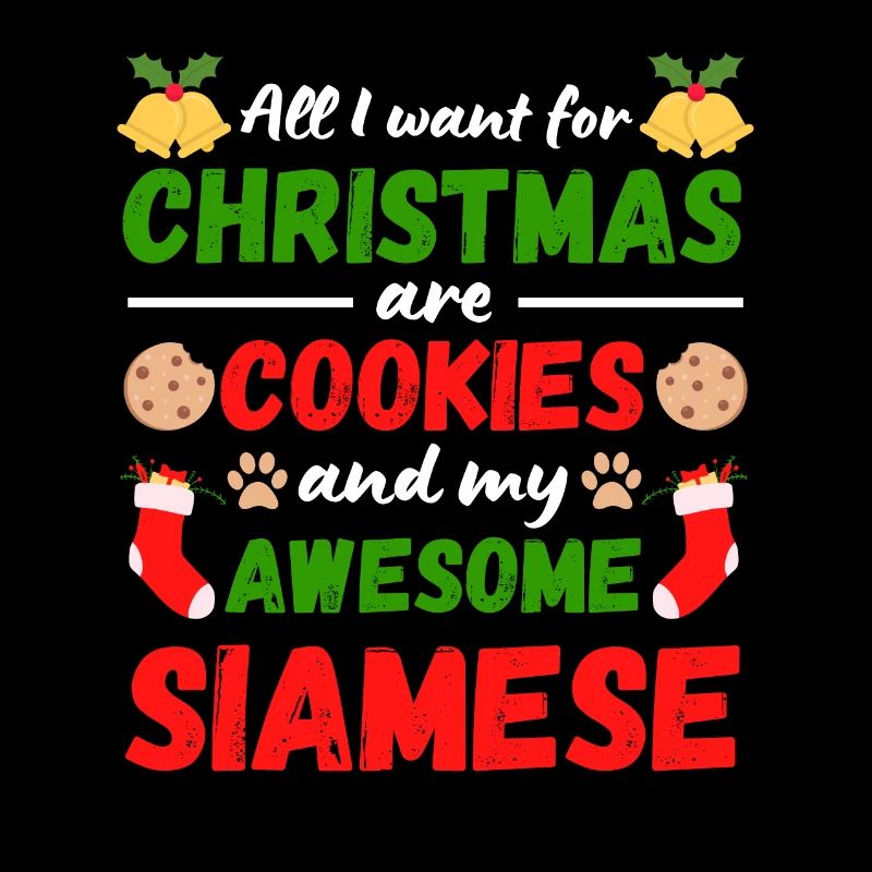 Biscuits de chat de Noël Siam