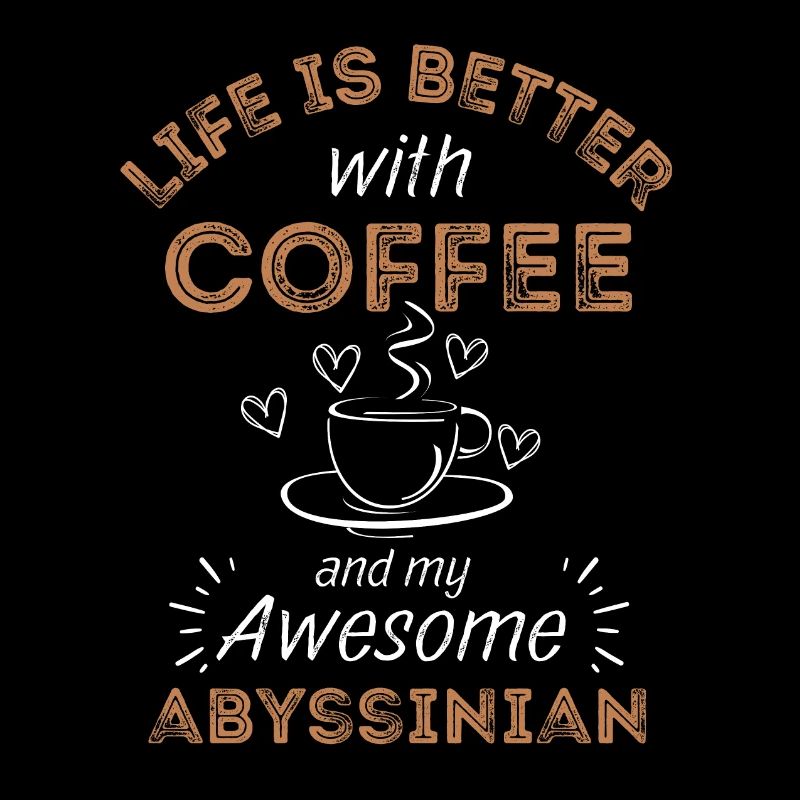 Abessinier Katze Kaffee Cafe