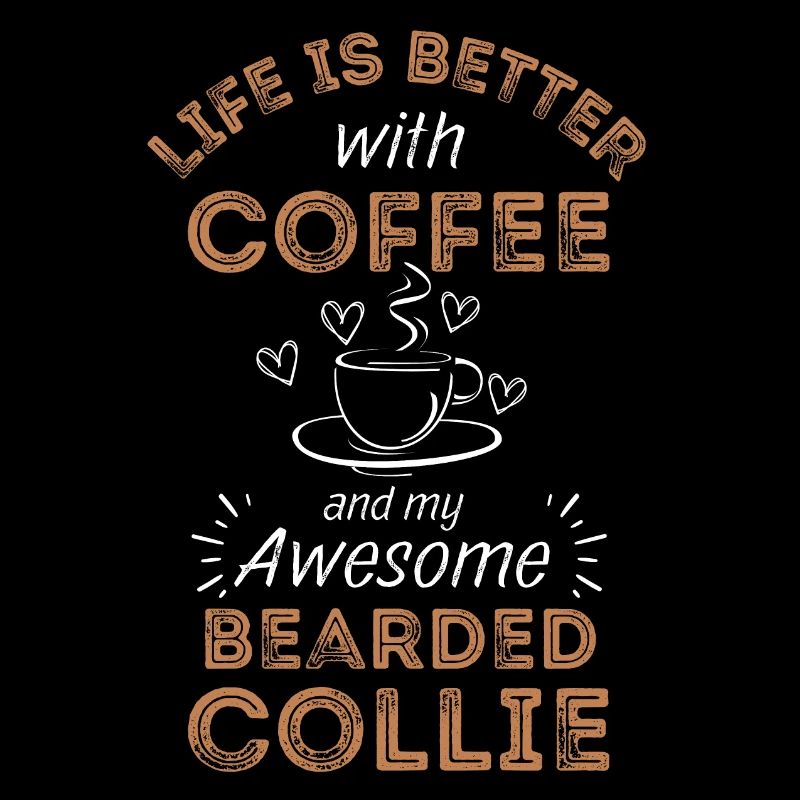 Bearded Collie Kaffee Hund Cafe