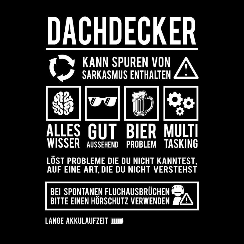 Dachdecker Spruch Handwerker Lustig Dachdecken