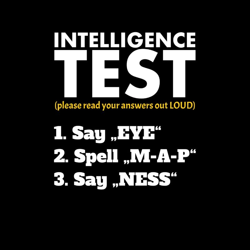 Test d’intelligence Say Eye, Spell M-A-P, SAY NESS